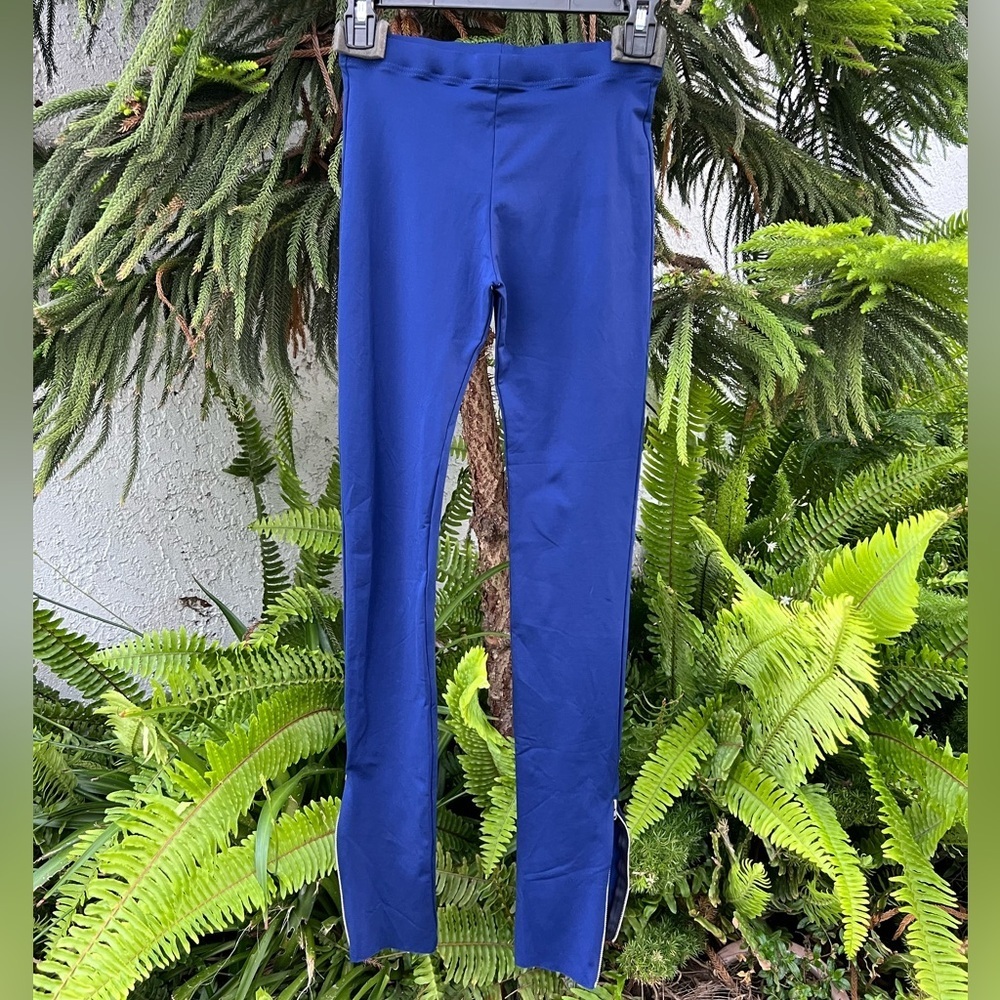 Isabel Marant Navy Blue Ankle Zip Leggings | Medium